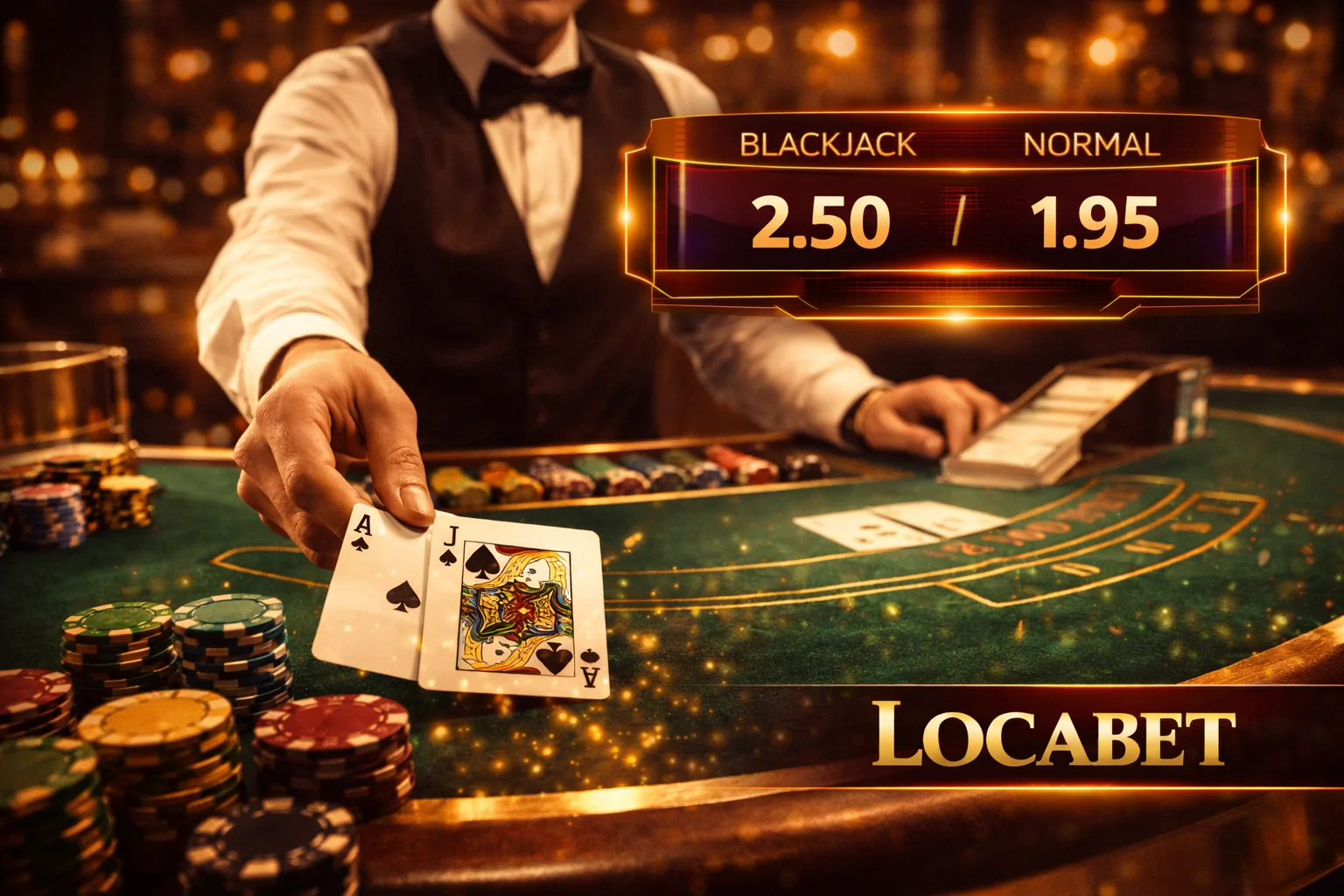 Locabet canlı casino rulet ve blackjack — canlı blackjack masası görseli