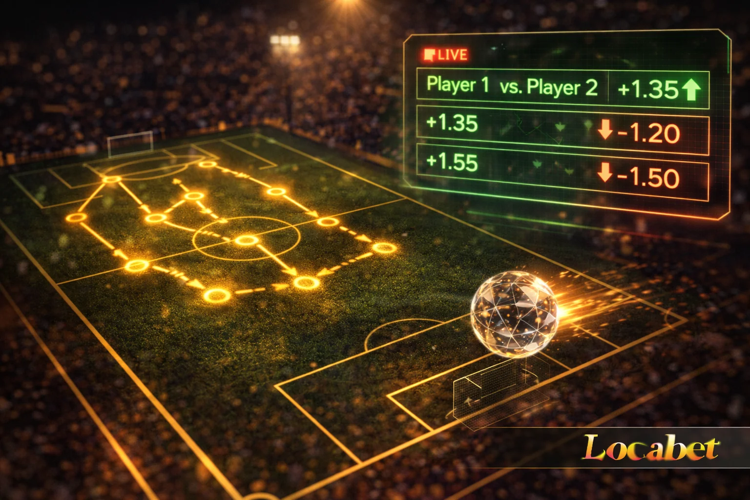 Locabet futbol bahis stratejileri — canlı taktik panosu görseli
