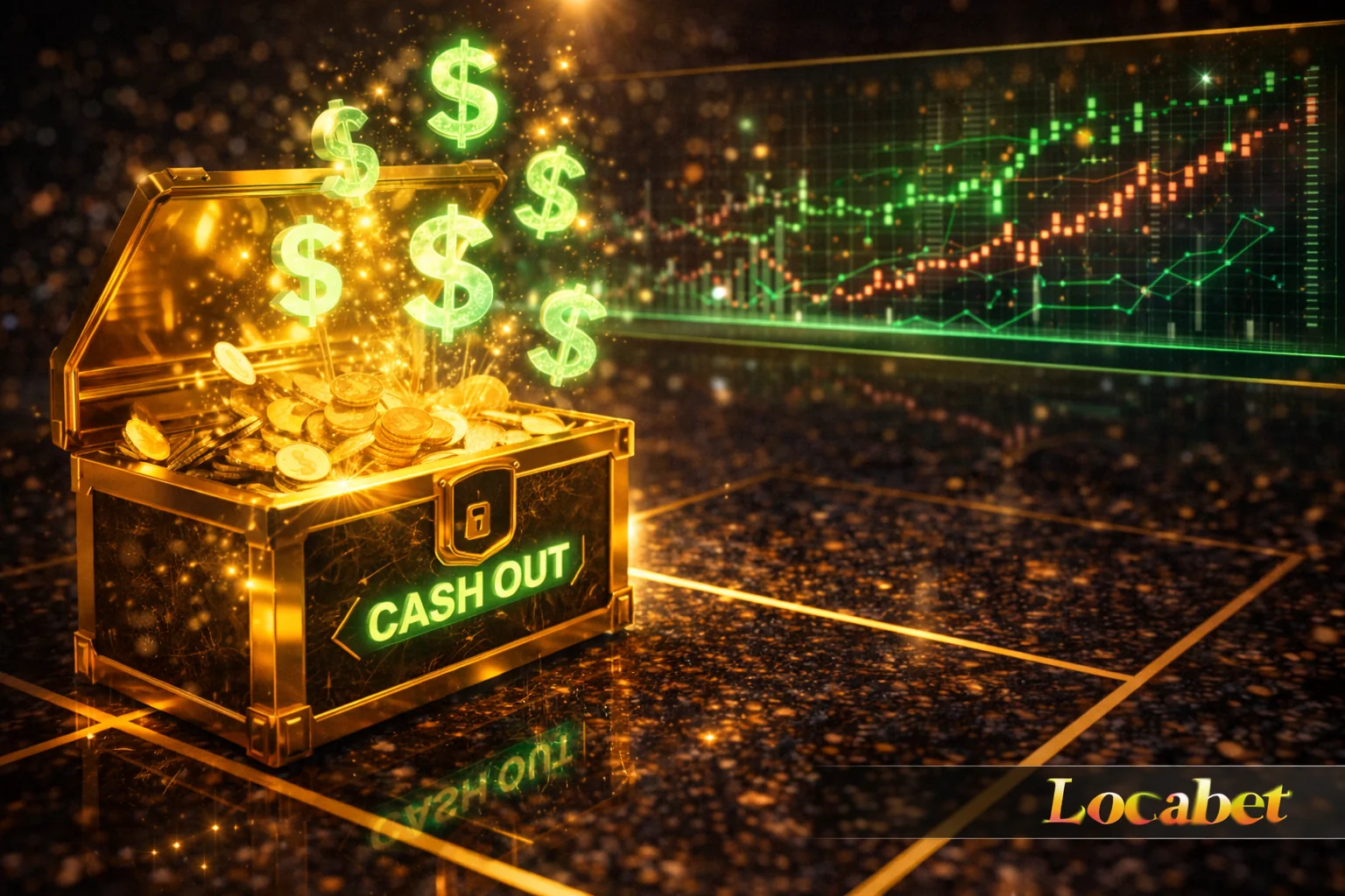 Locabet cash out rehberi — erken kazanç ve kupon kapatma görseli