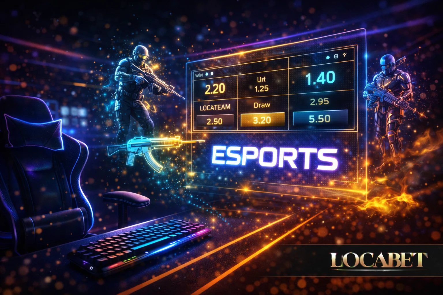 Locabet e-spor bahisleri — oyuncu ve turnuva görseli