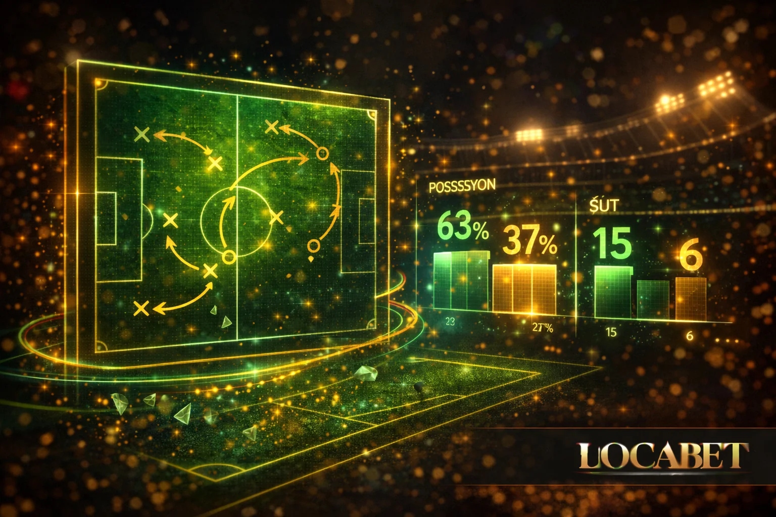 Locabet futbol bahisleri analiz — maç istatistik paneli görseli