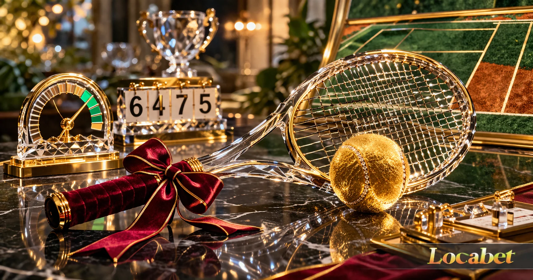 Locabet tenis bahisleri — kort ve raket görseli