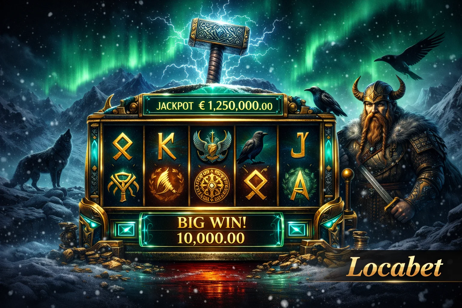 Locabet deneme bonusu şartları — viking slot temalı bonus deneyim görseli